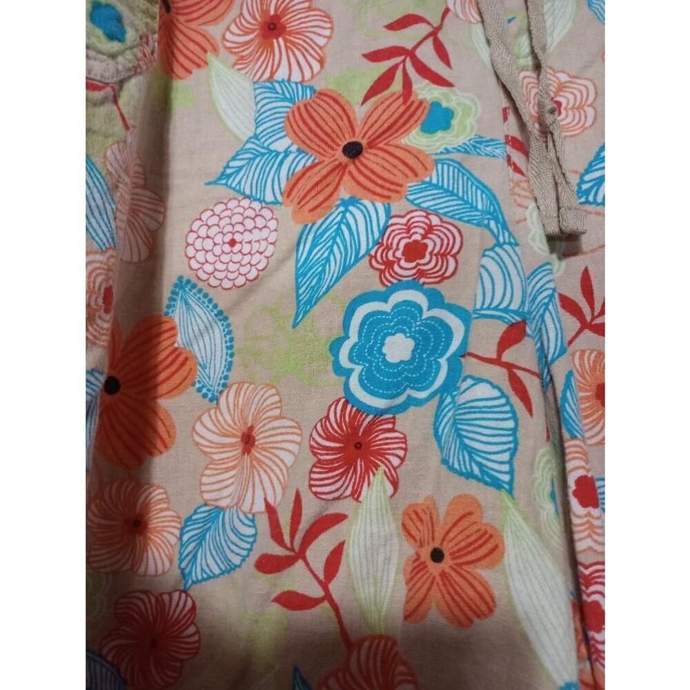 Just My Size Shorts Ladies 2x Floral Linen Blend Colorful - Picture 3 of 6